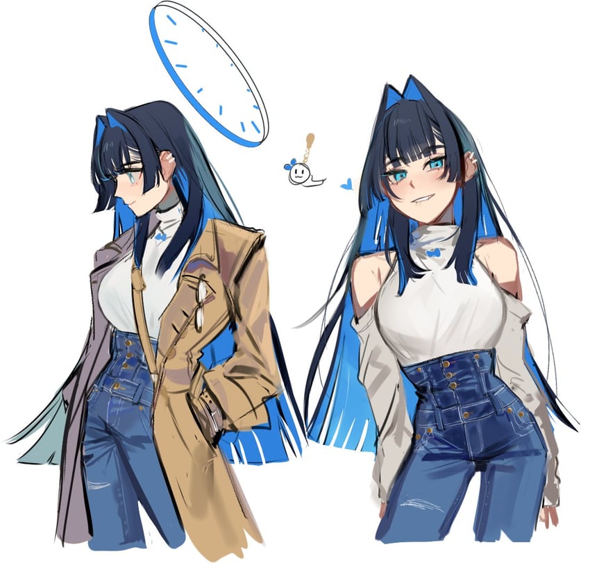ouro kronii and boros (hololive and 1 more) drawn by eus_ing