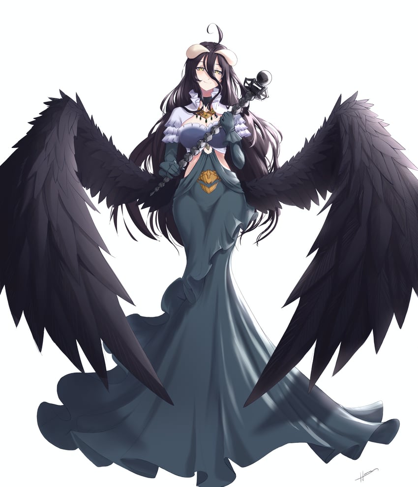 albedo (overlord) drawn by hamuhamu_tan