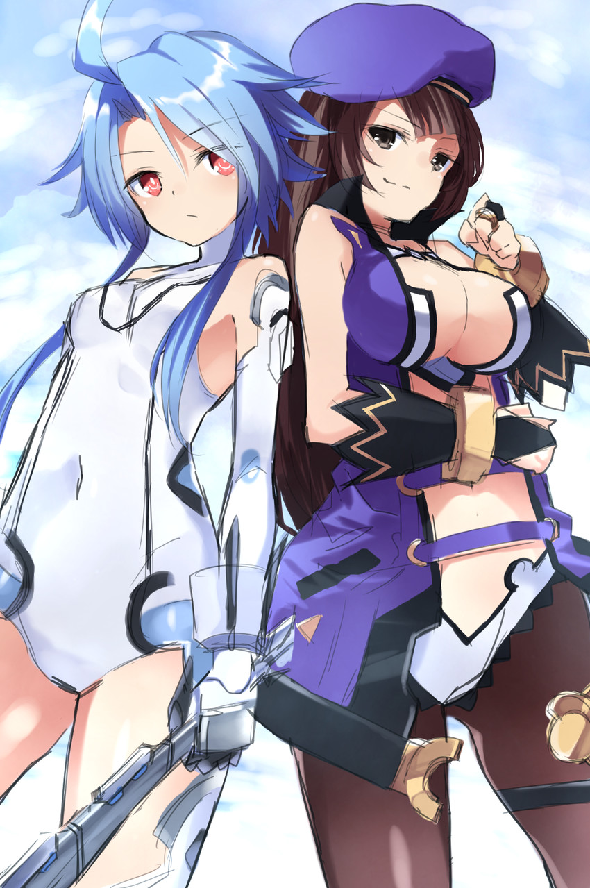 white heart and c-sha (neptune and 1 more) drawn by buran_buta
