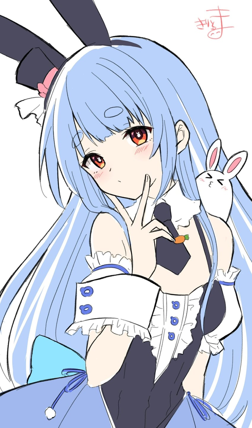 usada pekora and don-chan (hololive) drawn by kiritoma