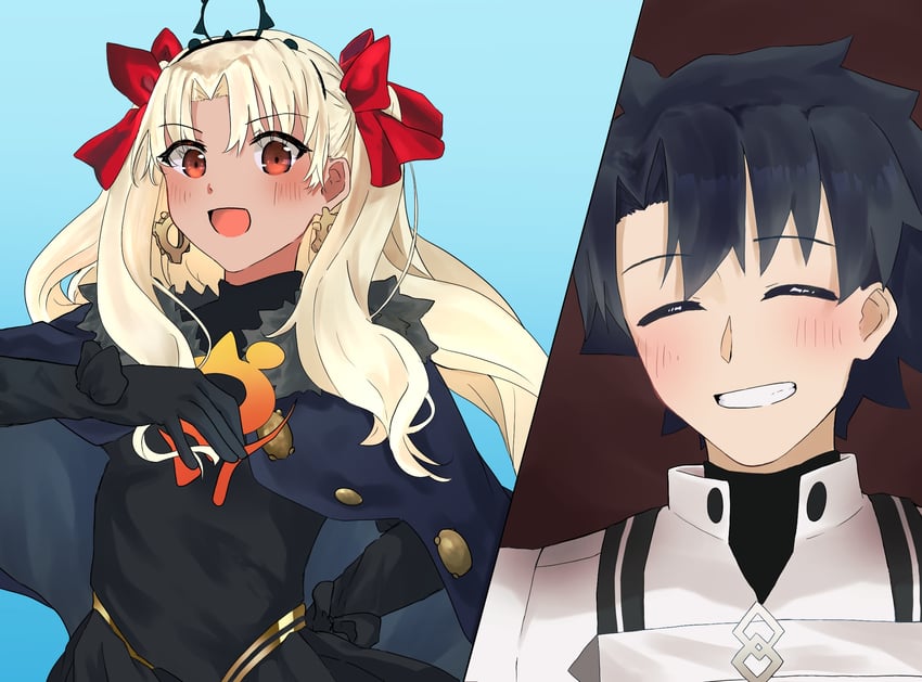 fujimaru ritsuka, ereshkigal, and ereshkigal alter (fate and 1 more) drawn by umeboshi_disk