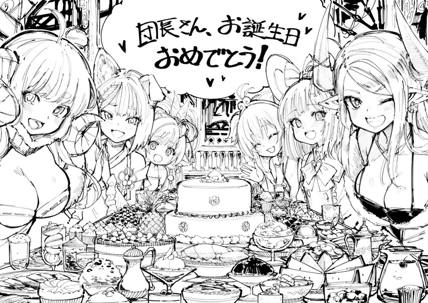anila, vikala, andira, vajra, kumbhira, and 1 more (granblue fantasy) drawn by alphy