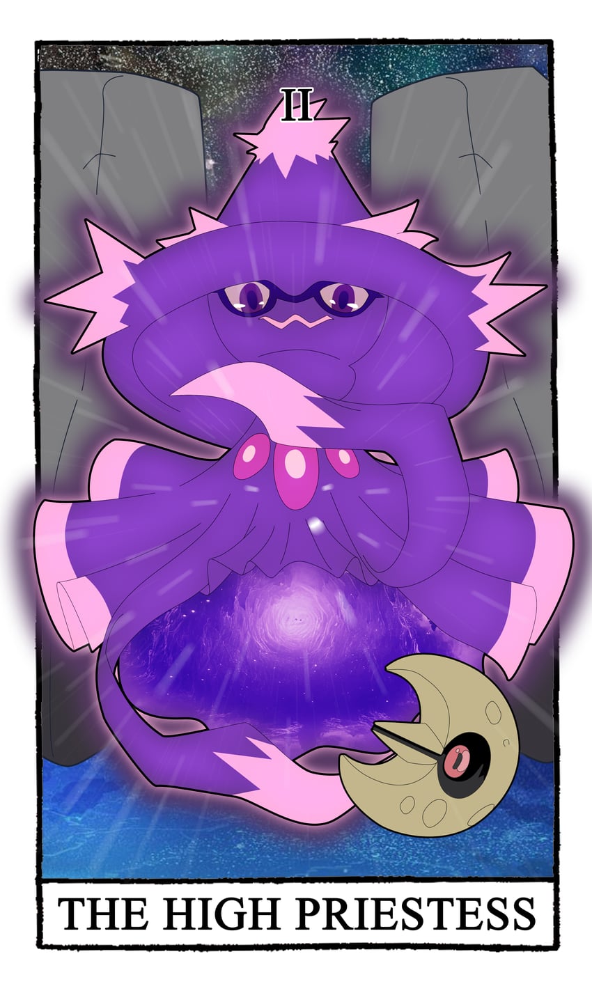 mismagius and lunatone (pokemon) drawn by carrotzmoonman