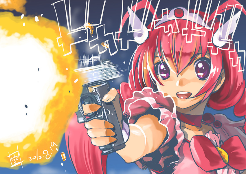hoshizora miyuki and cure happy (precure and 1 more) drawn by inoue_sora