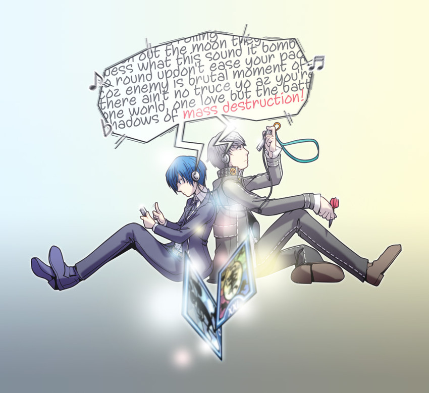 narukami yu and yuuki makoto (persona and 2 more) drawn by tokiwa_(mukoku)