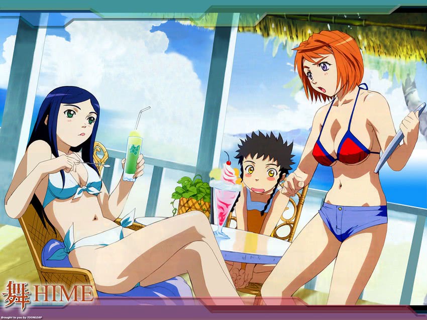 kuga natsuki, tokiha mai, and minagi mikoto (my-hime) drawn by hisayuki_hirokazu