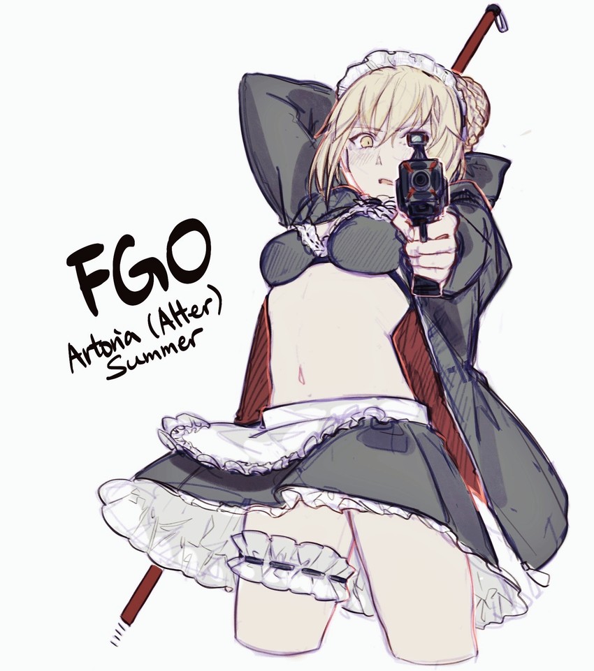 artoria pendragon and saber alter (fate and 1 more) drawn by csyday