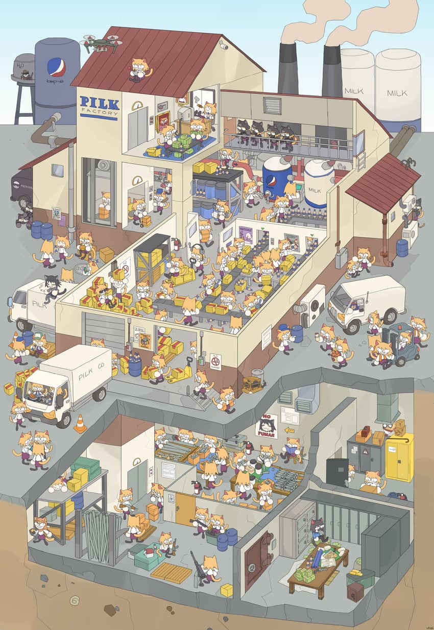 cirno, crewmate, neco-arc, niko, sniper, and 3 more (touhou and 7 more) drawn by 19vodnik