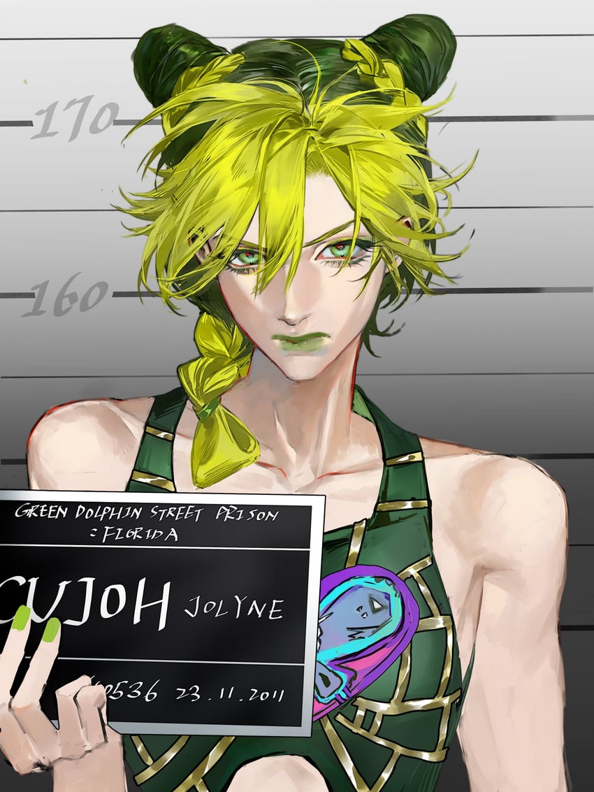 kujo jolyne (jojo no kimyou na bouken and 1 more) drawn by godi41mings