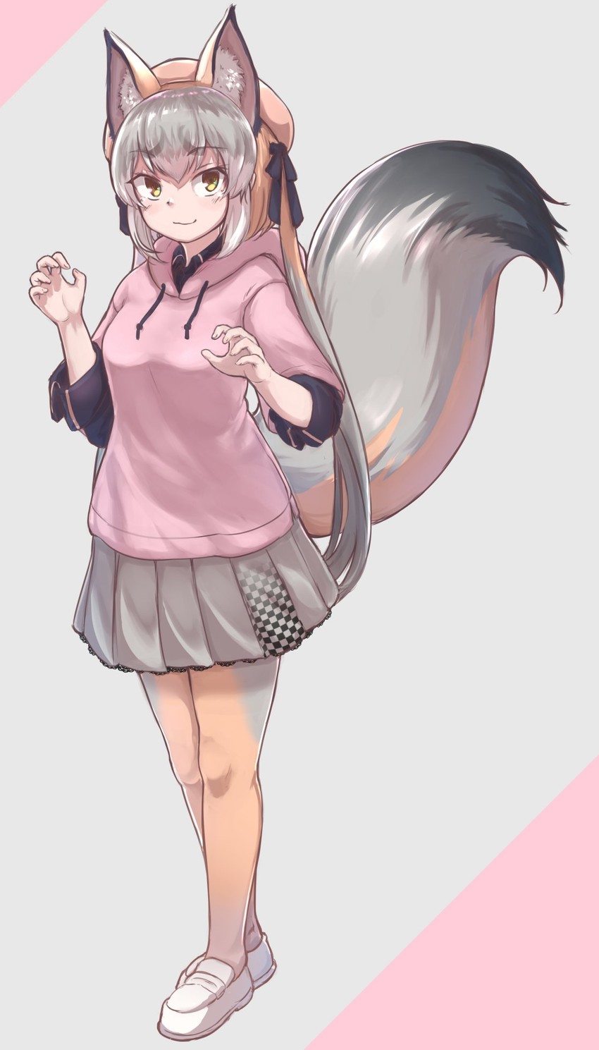 island fox (kemono friends and 1 more) drawn by okyao