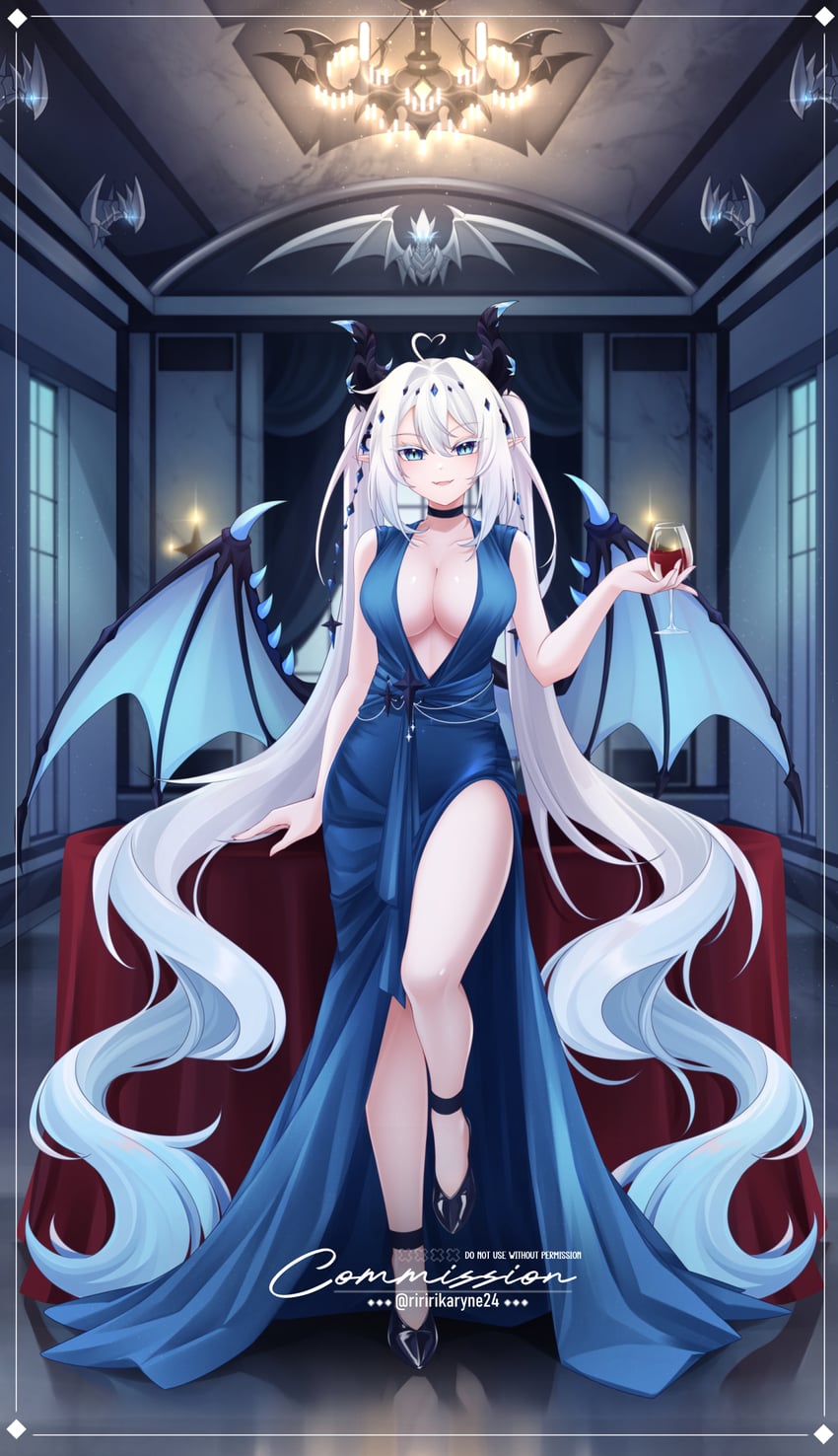 nova aokami (indie virtual youtuber) drawn by rika_ryne
