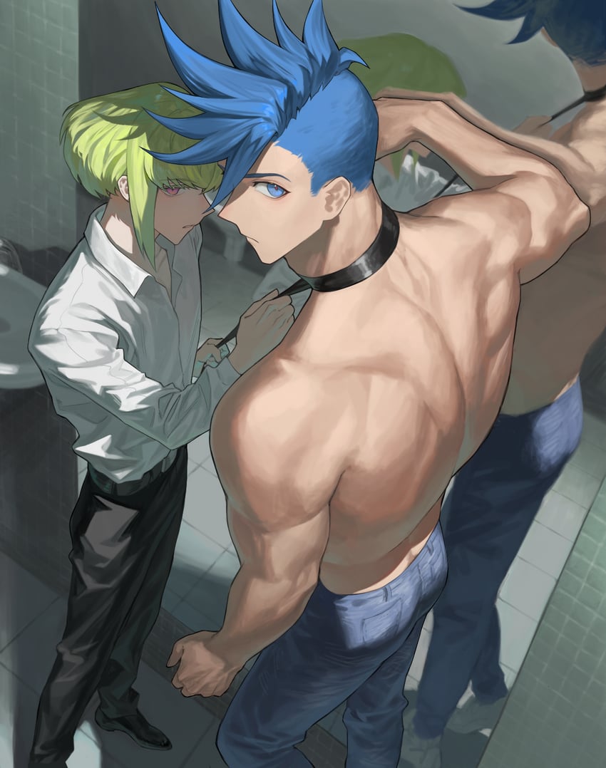 lio fotia and galo thymos (promare) drawn by yuan_di_shaobing
