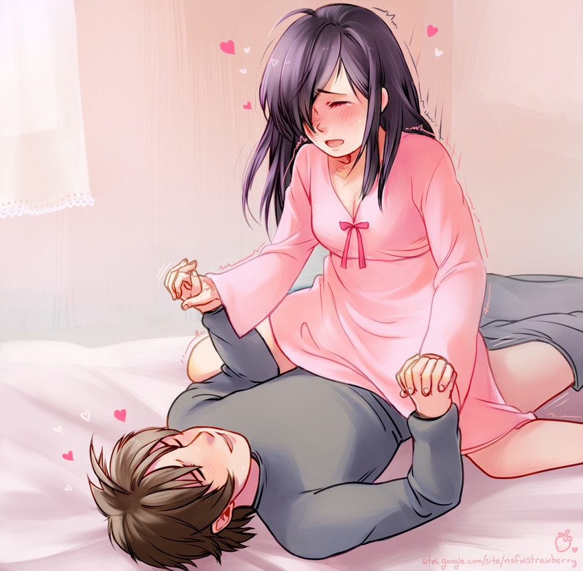ikezawa hanako and nakai hisao (katawa shoujo) drawn by roarke_(lavenderincubus)