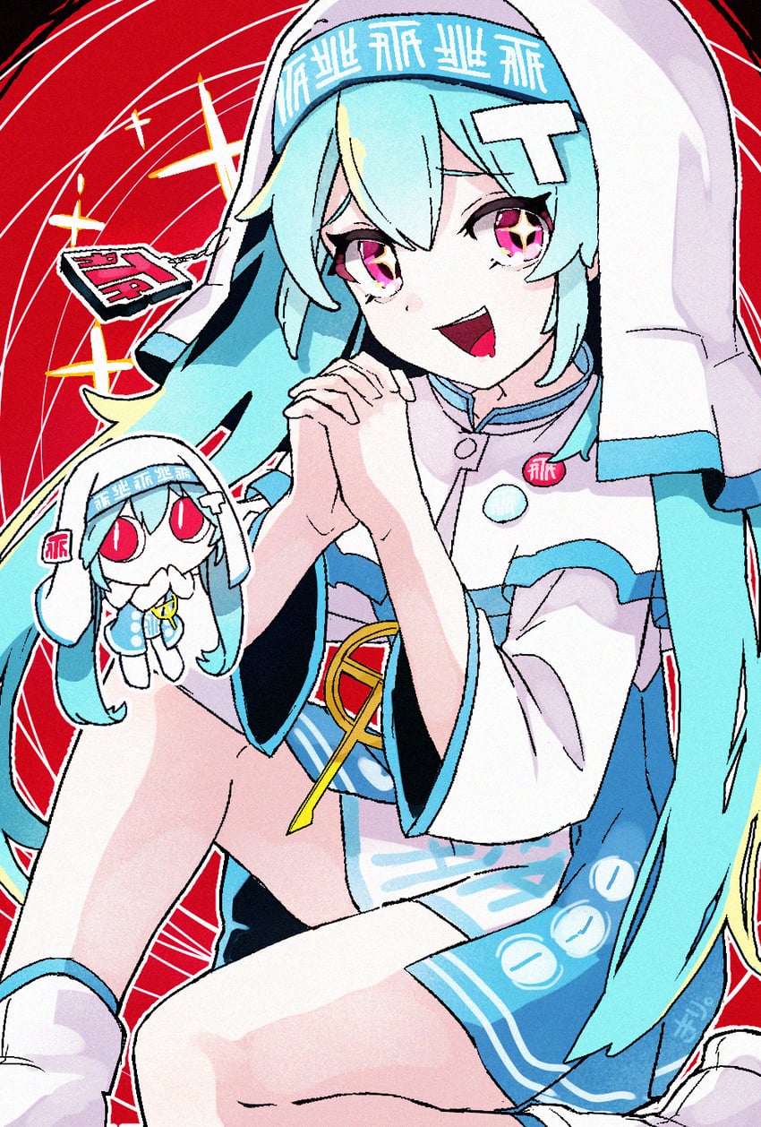 hatsune miku (t-shi no hanashi wo shinjiru na) drawn by qiri_maru