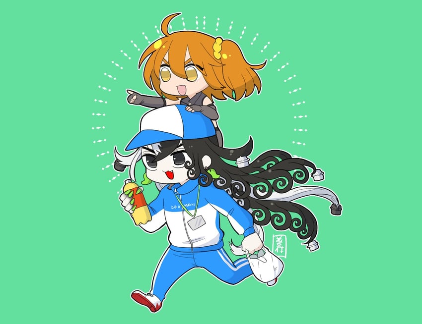 fujimaru ritsuka and ashiya douman (fate and 1 more) drawn by yoshimura