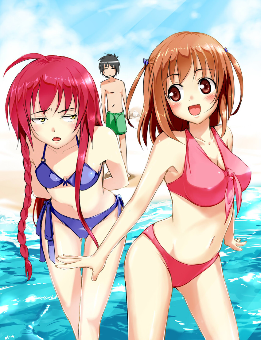 sasaki chiho, yusa emi, and maou sadao (hataraku maou-sama!) drawn by kamina_a8ru
