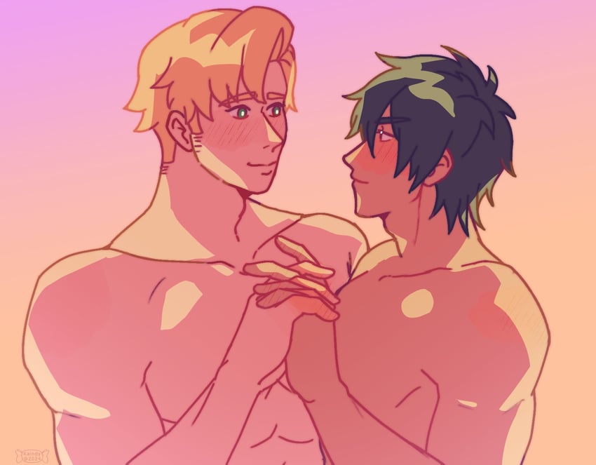 ao isami and lewis smith (yuuki bakuhatsu bang bravern) drawn by kaindycandy