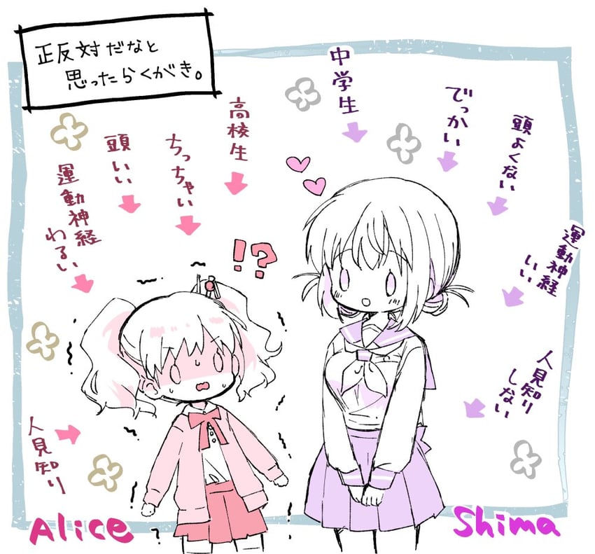 alice cartelet and minato shima (kin-iro mosaic and 1 more) drawn by hara_yui