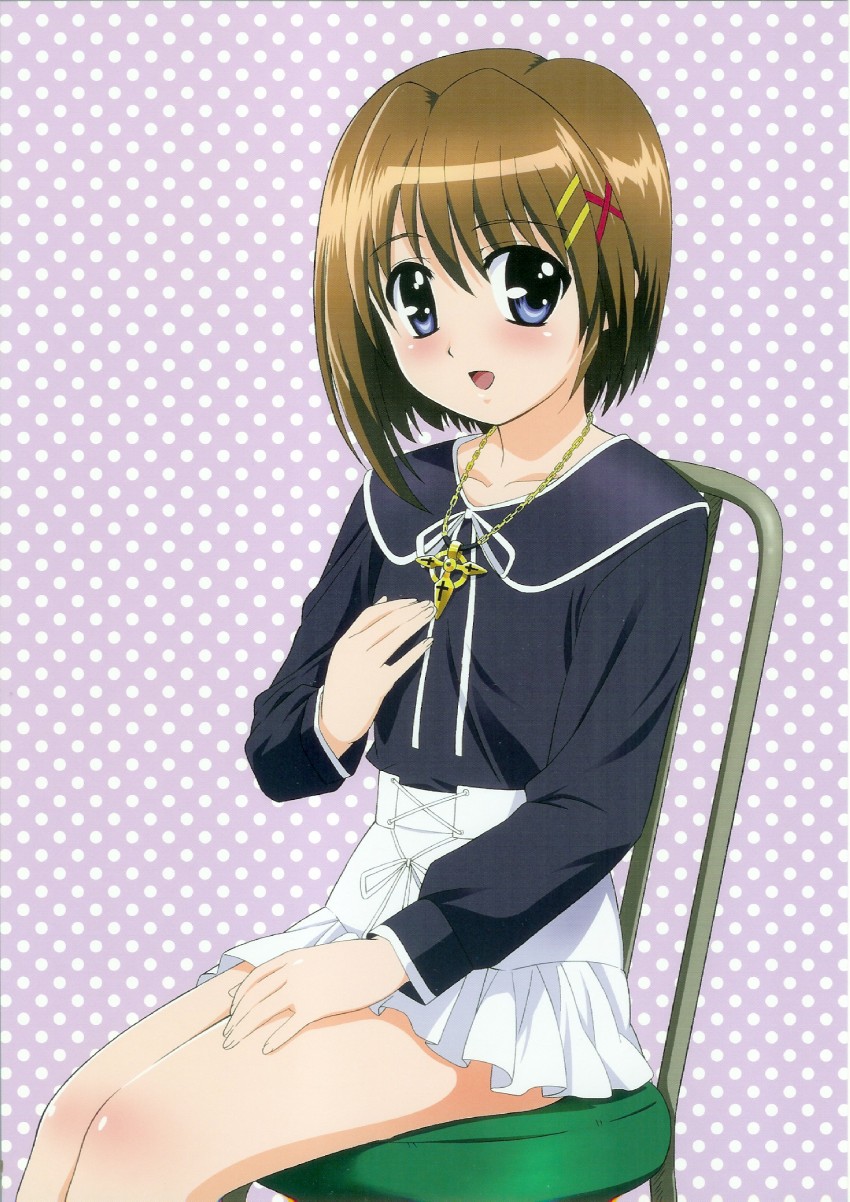 yagami hayate and schwertkreuz (lyrical nanoha and 2 more) drawn by okuda_yasuhiro