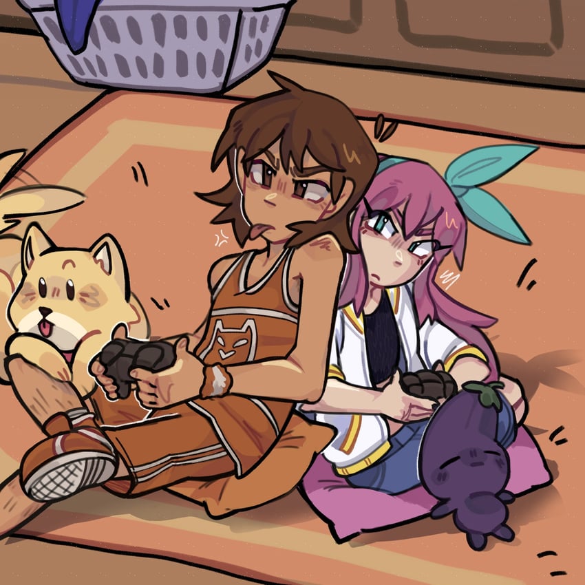 aubrey, kel, mr. plantegg, and hector (omori) drawn by ibbysss
