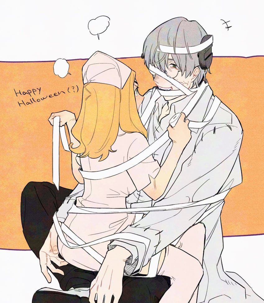 franken stein and marie mjolnir (soul eater) drawn by hissiu