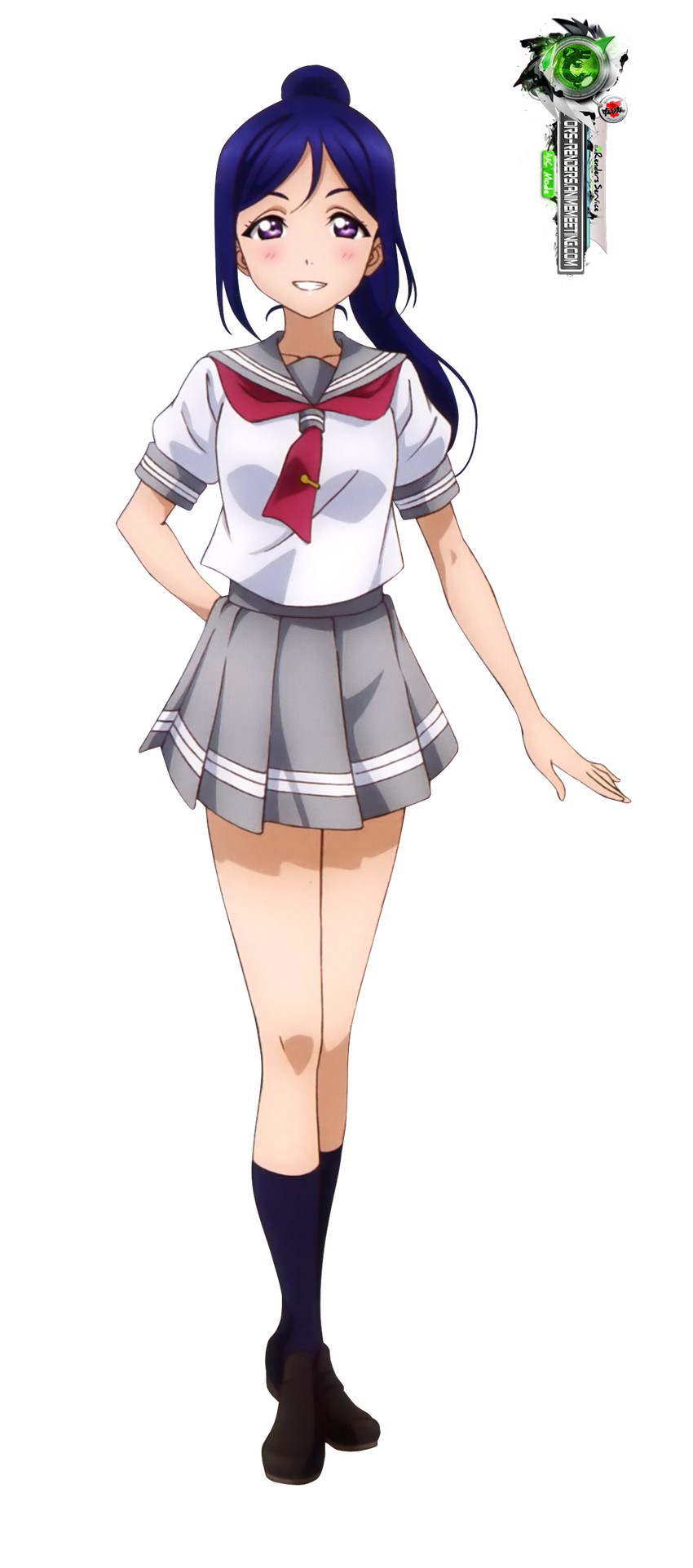 matsuura kanan (love live! and 1 more) drawn by ors_anime_renders