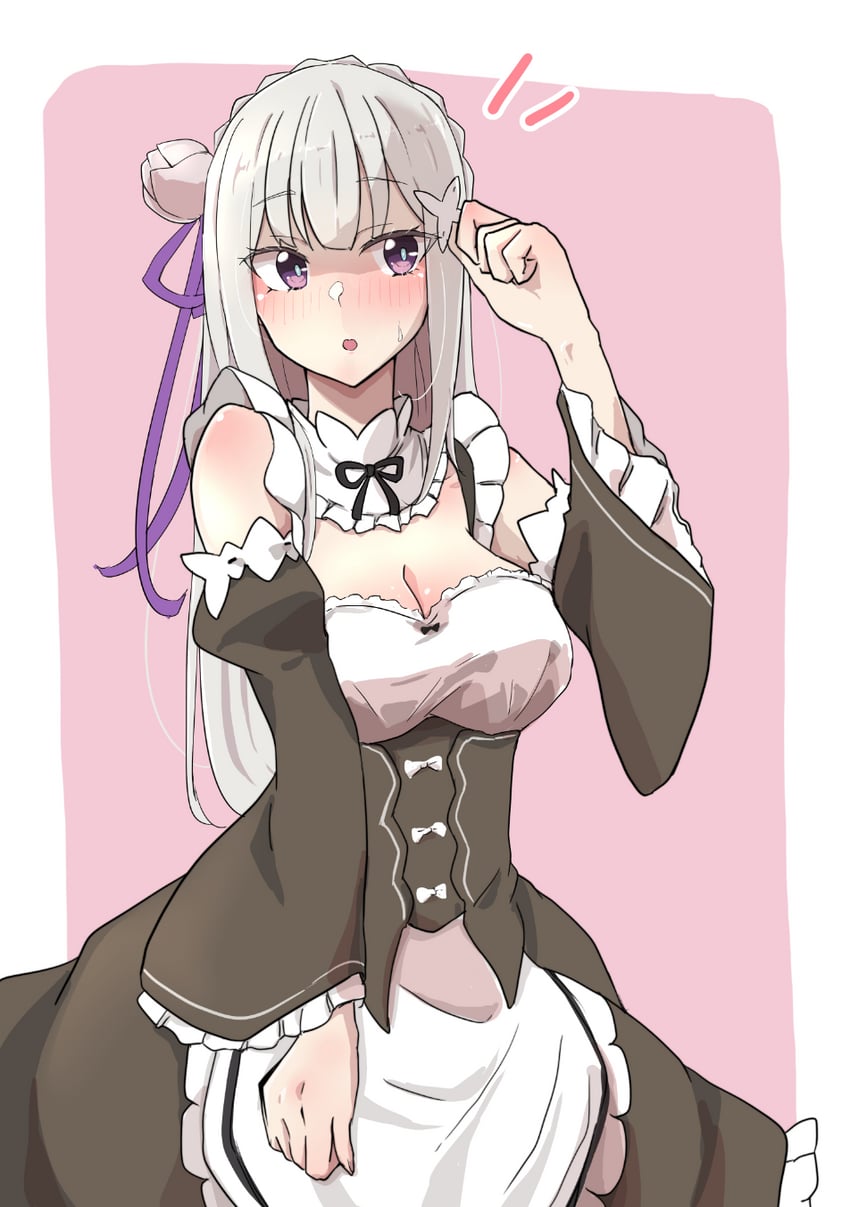 emilia (re:zero kara hajimeru isekai seikatsu) drawn by spvrud3z2