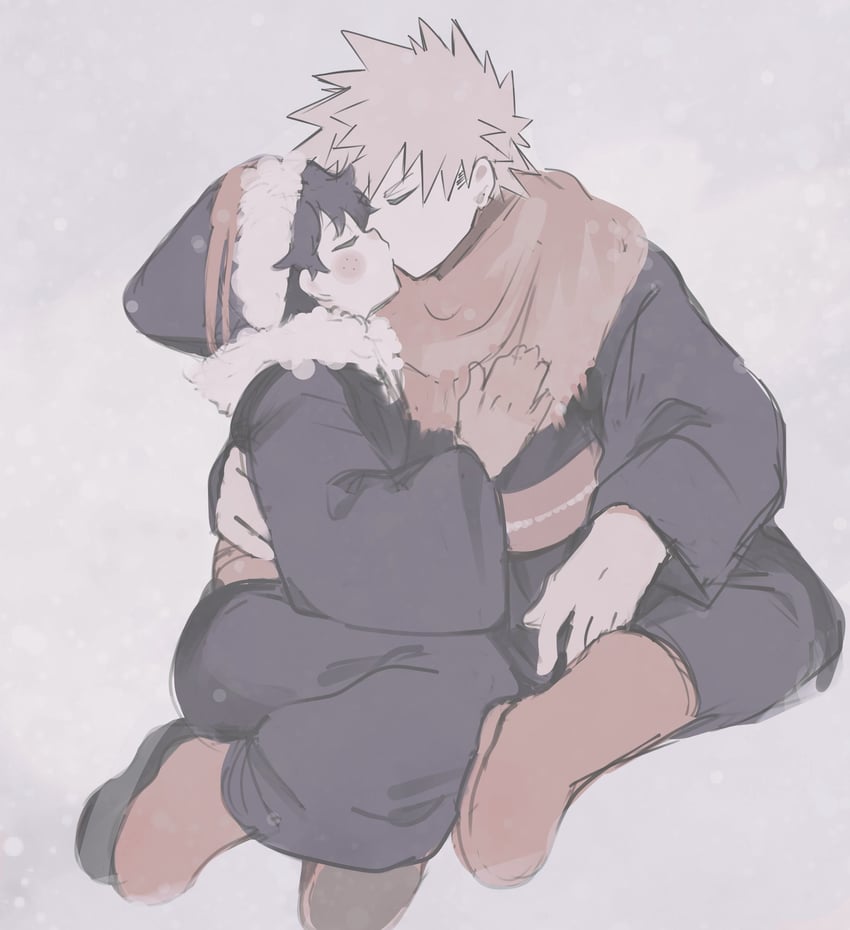 midoriya izuku and bakugou katsuki (boku no hero academia) drawn by nugunasutu