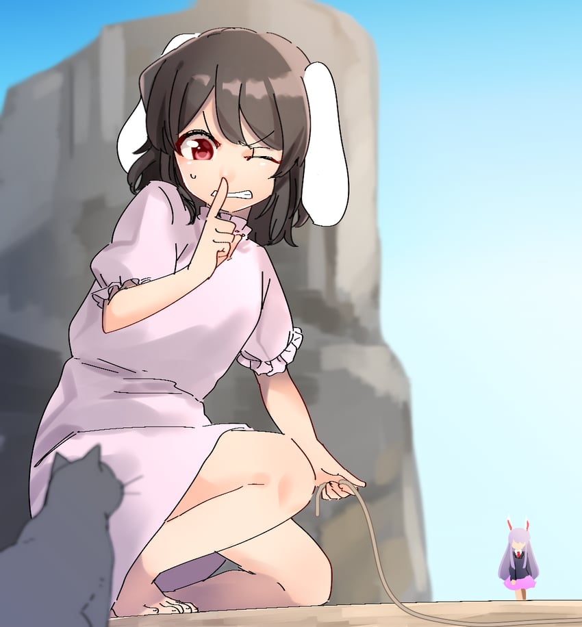 reisen udongein inaba and inaba tewi (touhou) drawn by iirodo