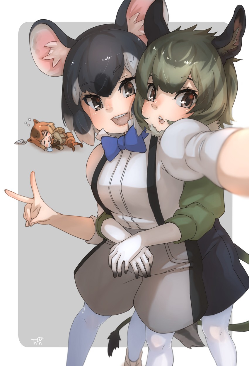 capybara, degu, and chinchilla (kemono friends) drawn by thin_(suzuneya)