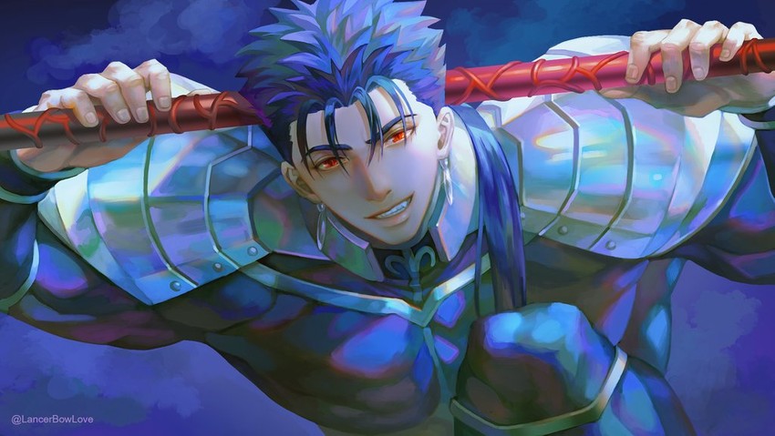 cu chulainn (fate and 1 more) drawn by kim_yura_(goddess_mechanic)