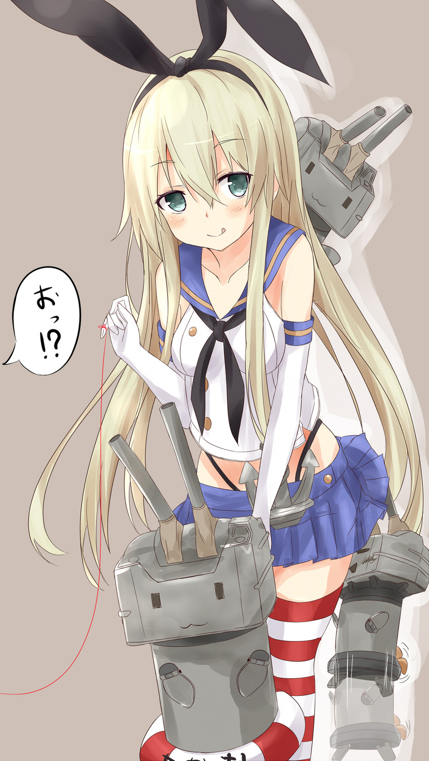 shimakaze and rensouhou-chan (kantai collection) drawn by saku_(kudrove)
