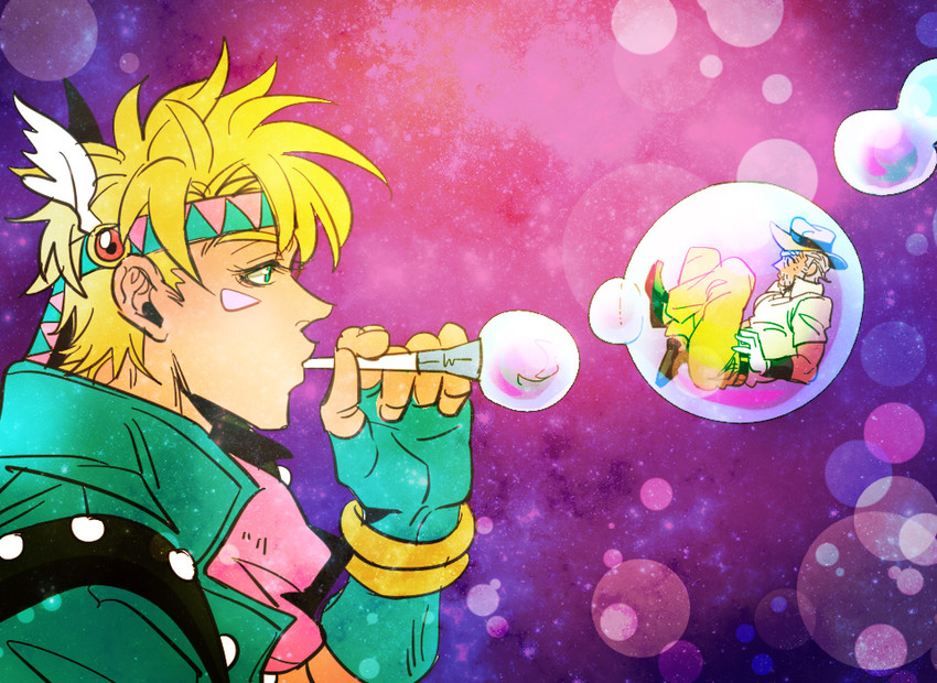 joseph joestar and caesar anthonio zeppeli (jojo no kimyou na bouken and 2 more) drawn by anzumame