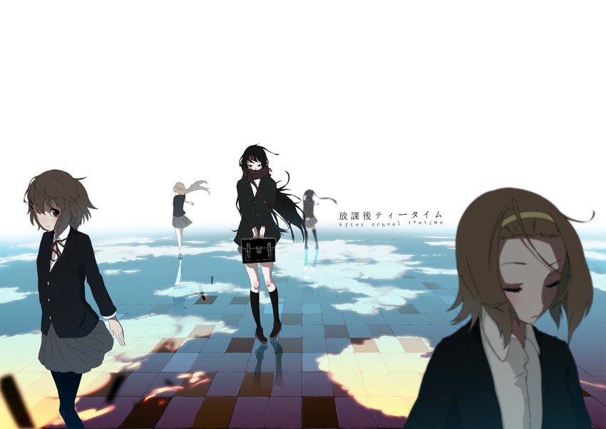 akiyama mio, nakano azusa, hirasawa yui, tainaka ritsu, and kotobuki tsumugi (k-on!) drawn by haz_first_music