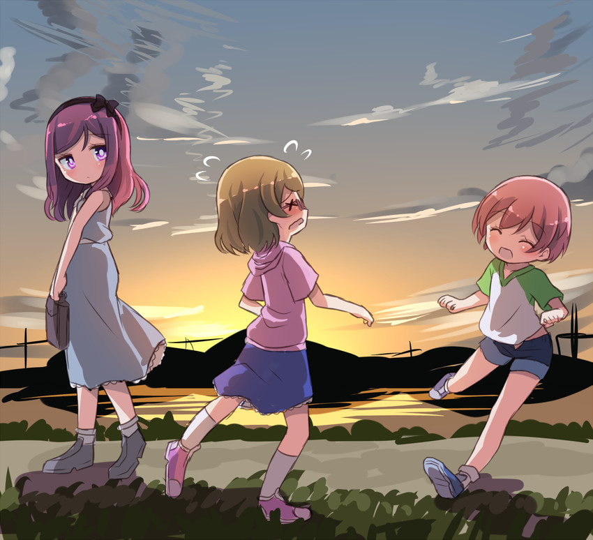 nishikino maki, hoshizora rin, and koizumi hanayo (love live! and 1 more) drawn by shipii_(jigglypuff)
