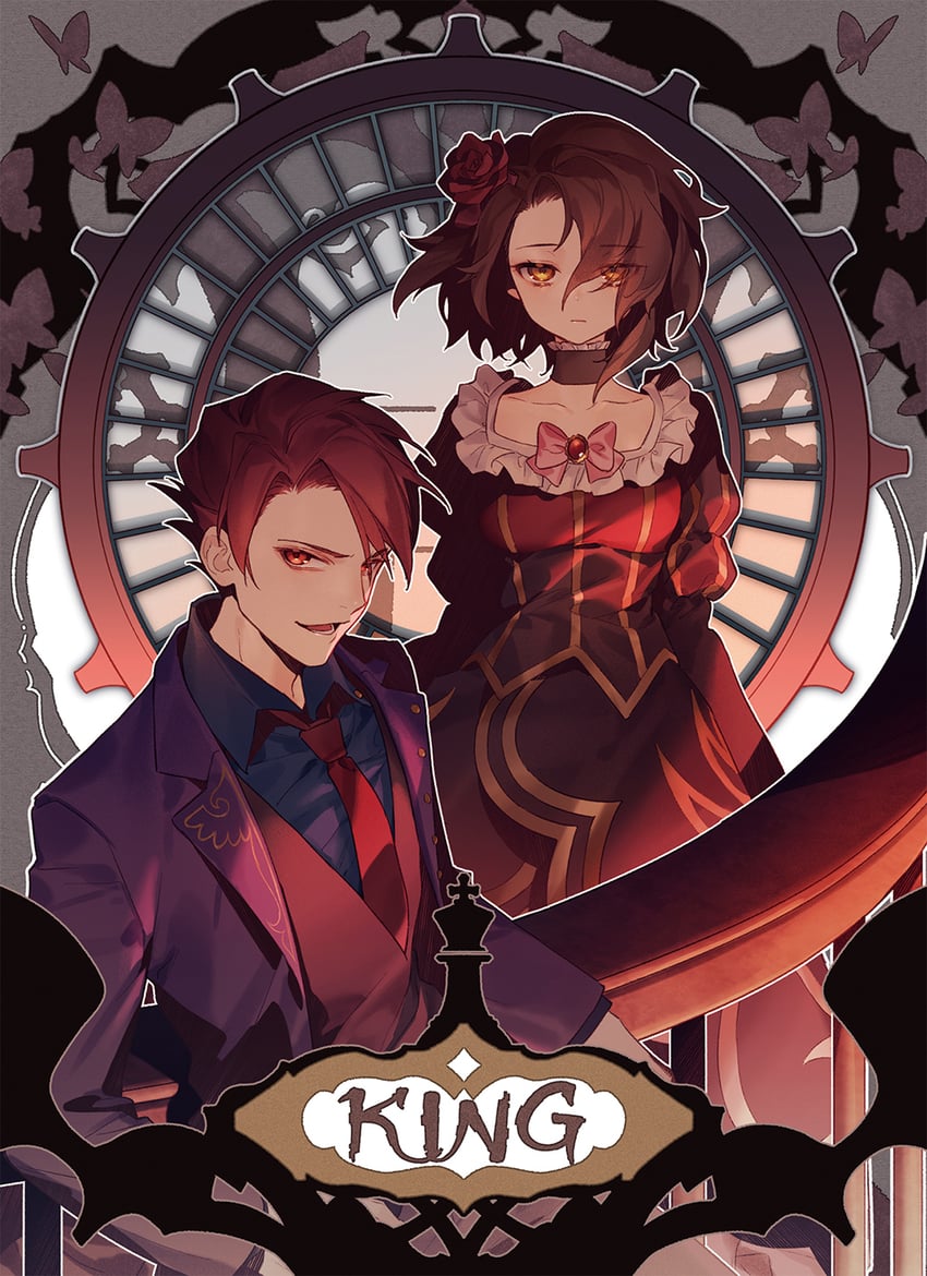 ushiromiya battler, yasu, and black battler (umineko no naku koro ni) drawn by aluce