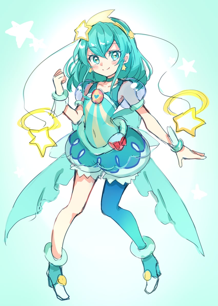 hagoromo lala and cure milky (precure and 1 more) drawn by paragasu_(parags112)