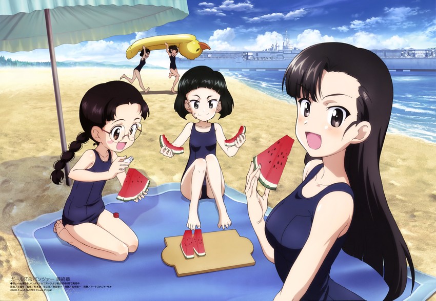 nishi kinuyo, fukuda haru, hosomi shizuko, nishihara yasoko, and teramoto tomiko (girls und panzer and 1 more) drawn by cwind