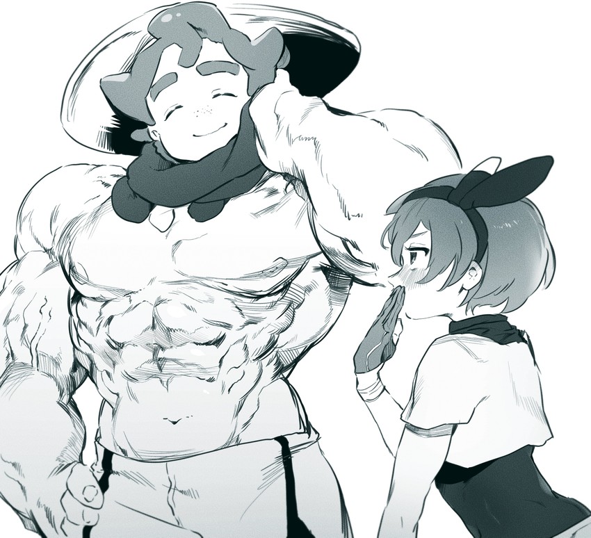 bea and milo (pokemon and 1 more) drawn by niwarhythm