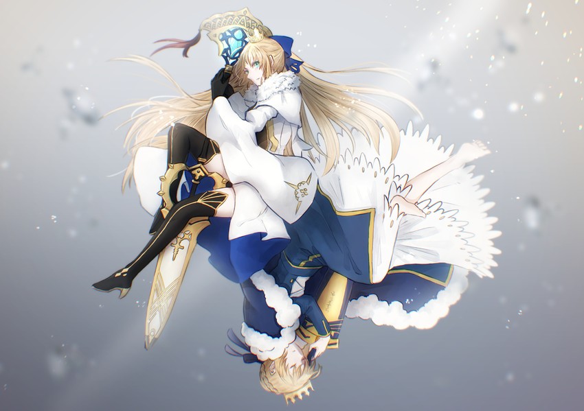 artoria pendragon, saber, and artoria caster (fate and 2 more) drawn by yamano_udumi