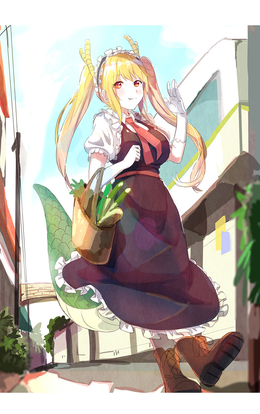 tohru (kobayashi-san chi no maidragon) drawn by to_kyo