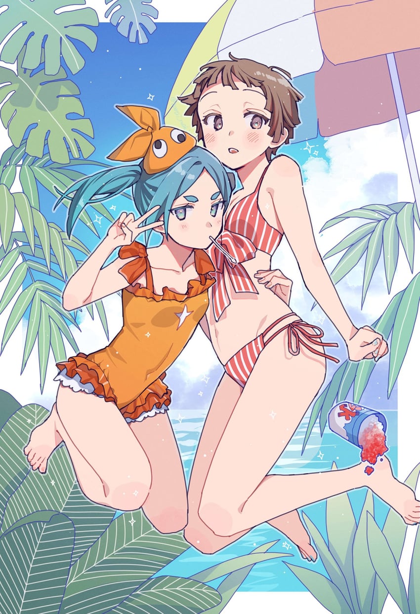 sengoku nadeko and ononoki yotsugi (monogatari and 1 more) drawn by sarai_maki