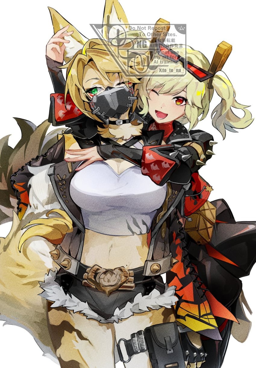burnice white and pulchra fellini (zenless zone zero) drawn by to_te_na