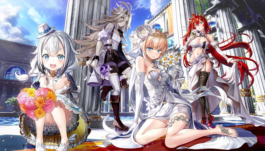 pact, nikinis, revy, and tweety (alchemy stars) drawn by fujima_takuya