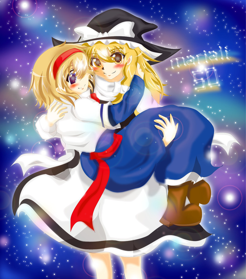 kirisame marisa and alice margatroid (touhou) drawn by chi-chi_(pixiv984250)