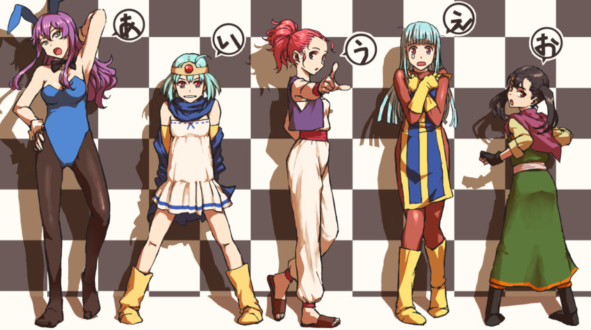 sage, priest, martial artist, gadabout, and merchant (dragon quest and 1 more) drawn by shoe-ji