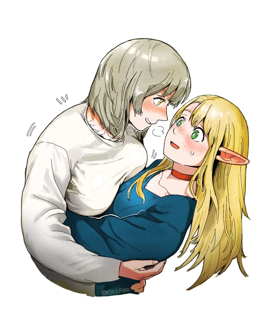 marcille donato and falin touden (dungeon meshi) drawn by co1fee