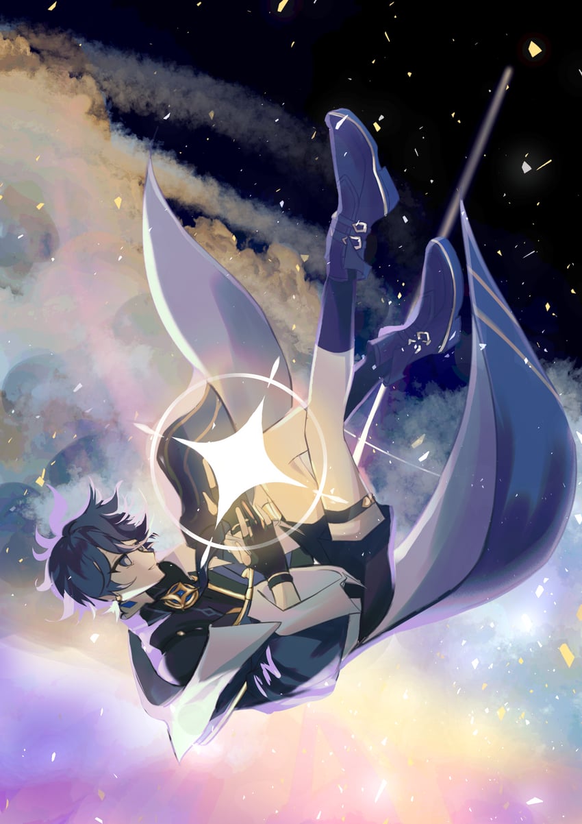 noah ebalon and stellar caster (elsword) drawn by charlotte_am
