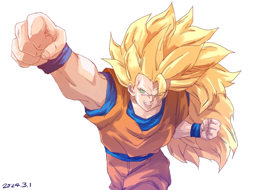 son goku (dragon ball and 1 more) drawn by x&x&x