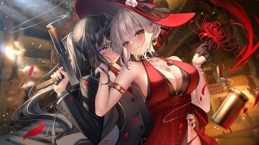 nishikigi chisato and inoue takina (lycoris recoil) drawn by meion
